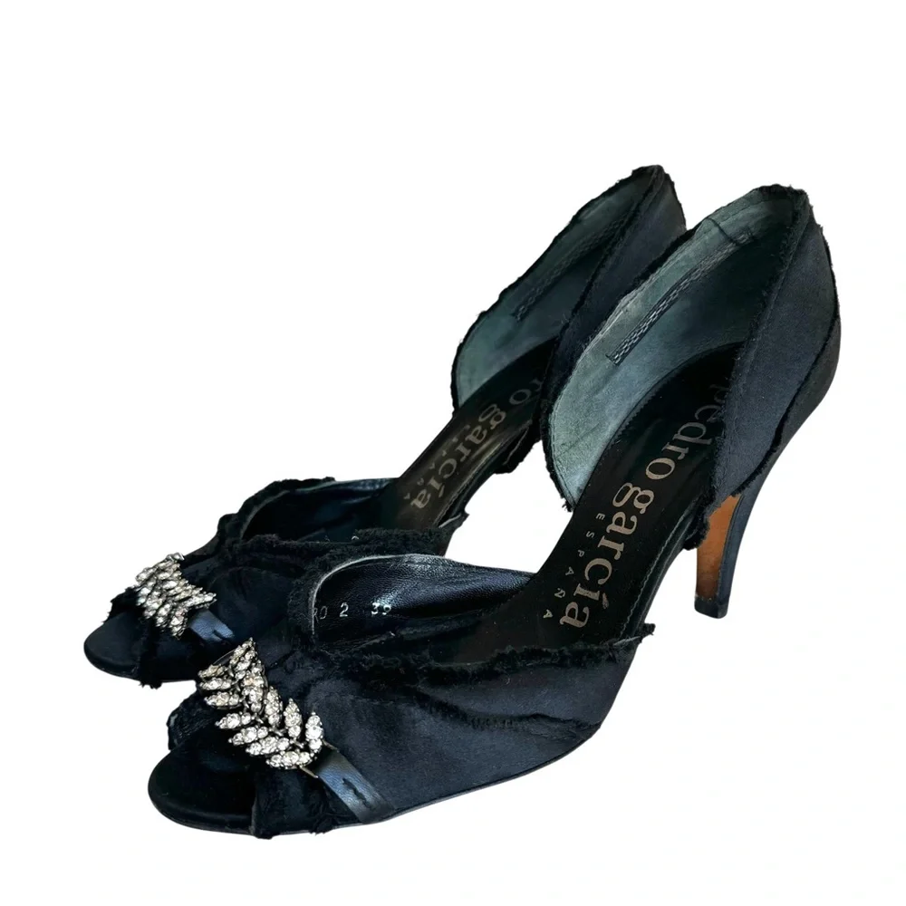 Pedro Garcia Swarovski Crystal Heels D’Orsay Pumps